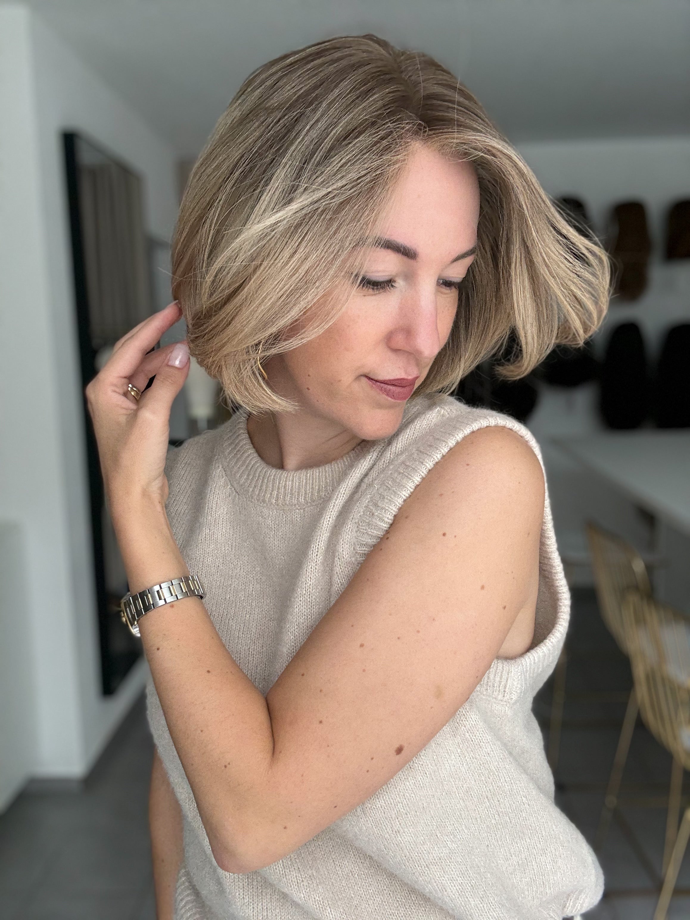 Lacetop-Perücke Delia | Silikon | Größe M | 33cm Länge